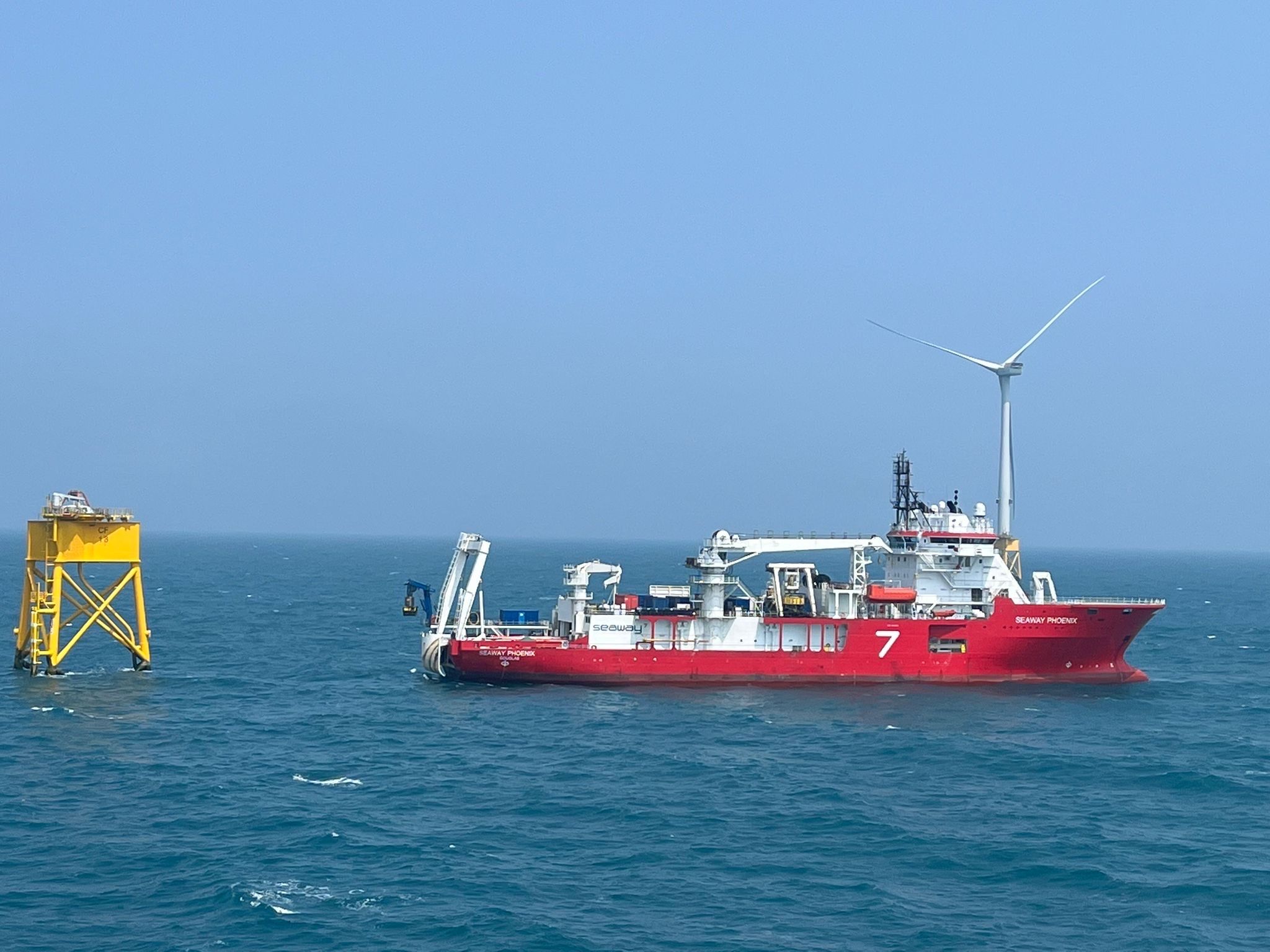 彰芳西島風場陣列海纜鋪設工程啟動